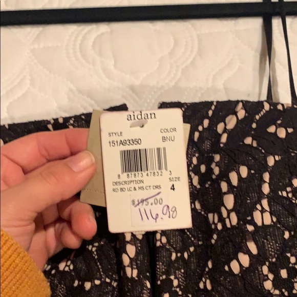 Tan and black strapless dress - Picture 3 of 4